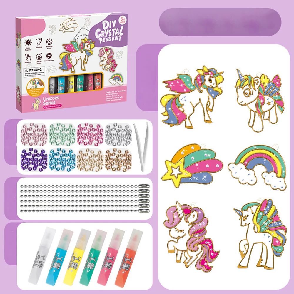 Arts and Craft Kits for Kids, Toys for Girls 3 4 5 6 7 8 Years, Create Your Own Unicorn Window Ar... | Walmart (US)