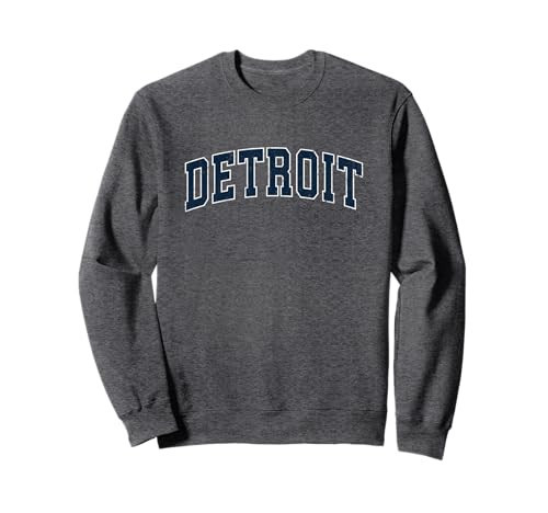 Detroit Michigan MI Vintage Sports Design Navy Design Sweatshirt | Amazon (US)