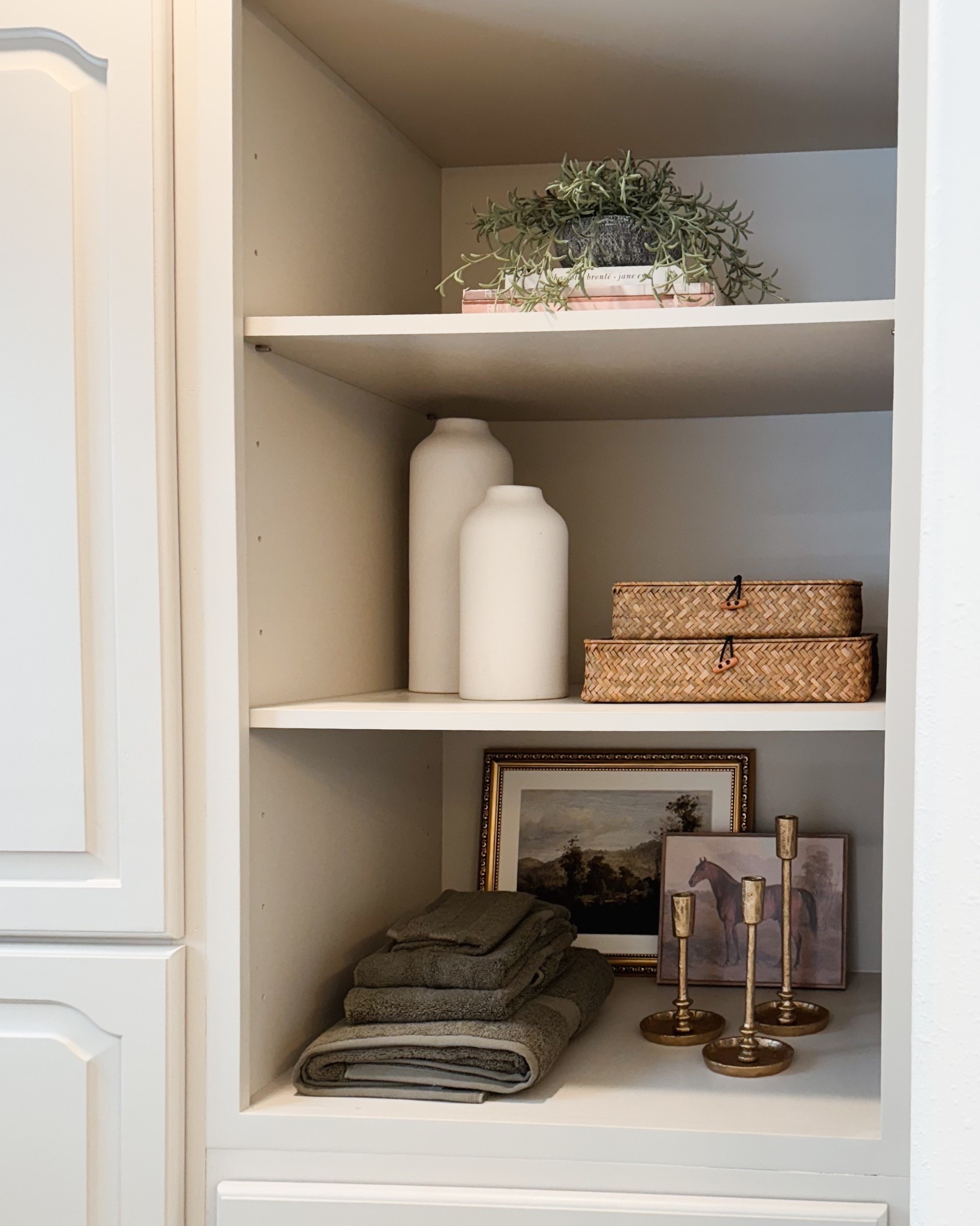 Bathroom cabinet makeover. Shelving design ideas. 

#LTKHome