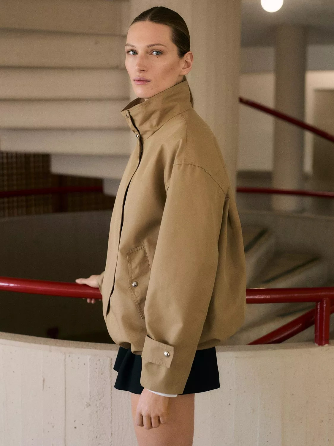 Mango Way Gathered Hem Parka, Medium Brown | John Lewis (UK)