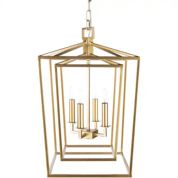 Prosperus Gold Finish Traditional Lantern Lighting Fixture | Bed Bath & Beyond