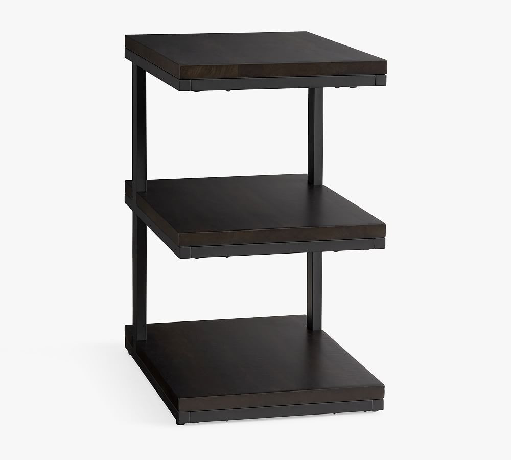 Allen 19"" Tiered End Table, Black | Pottery Barn (US)