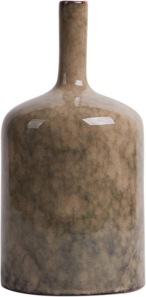 HAUCOZE Ceramic Decorative Vase Modern Decor Statue Table Centerpiece Sculpture Gifts 8.0inch | Amazon (US)