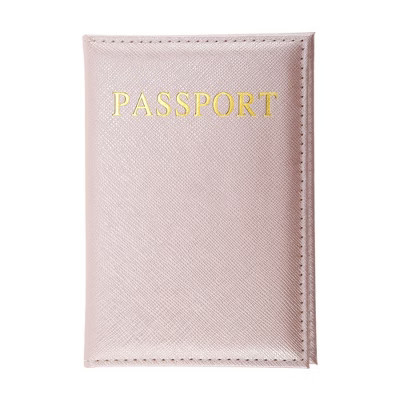 Unique Bargains Letter Design Passport Holder 1 Pc Pink | Target