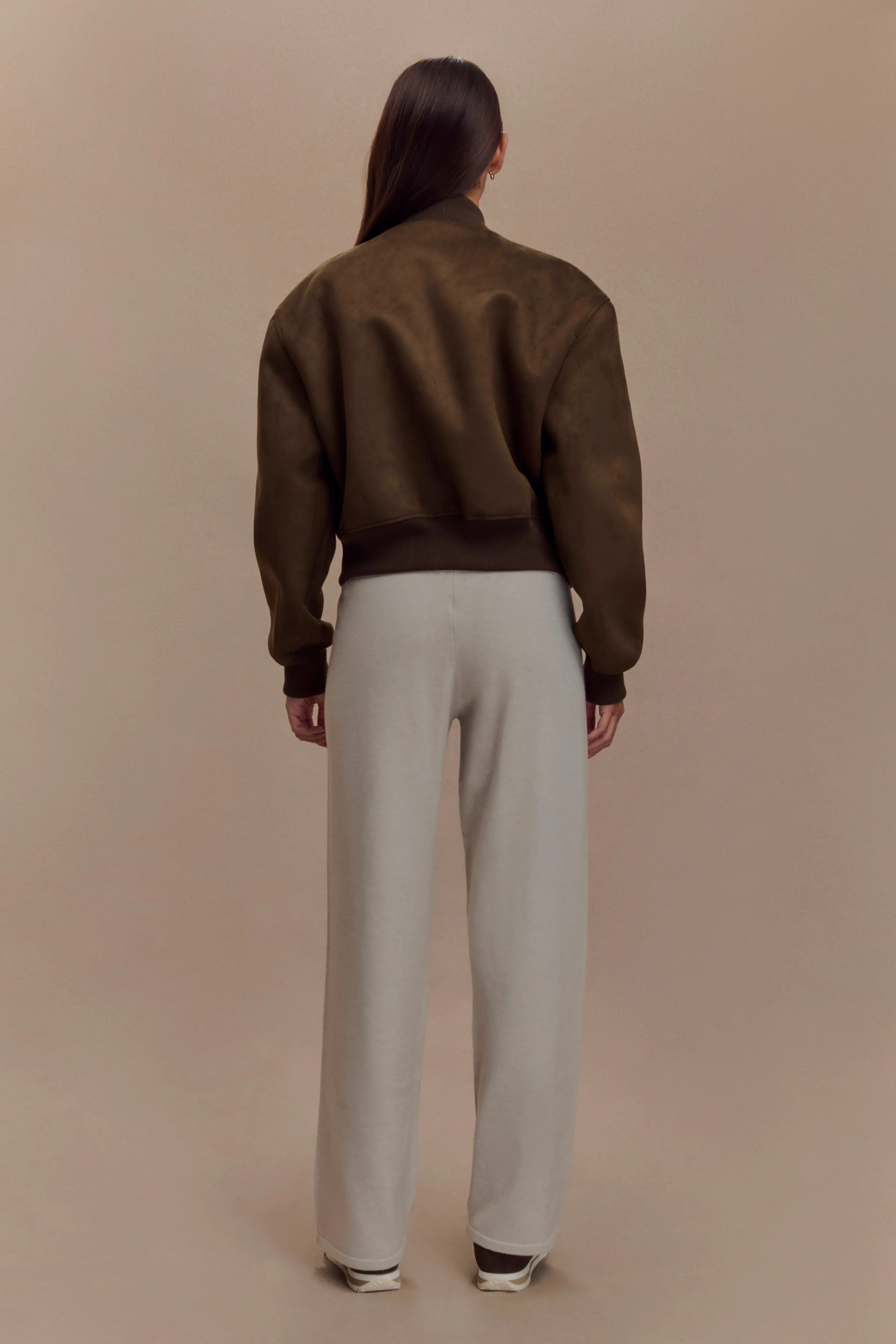 Rudy Suede Bomber Jacket - Chocolate | Meshki (APAC)