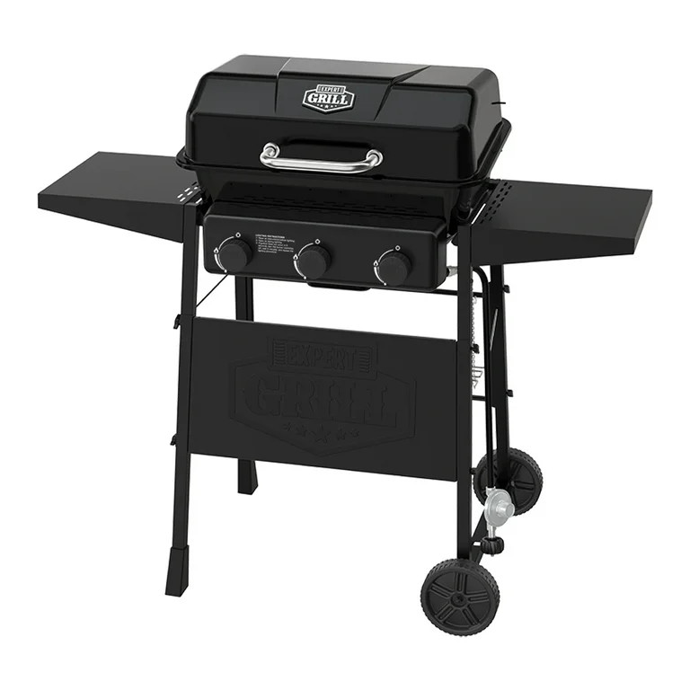 Expert Grill 3 Burner Propane Gas Grill, 27,000 BTU, 450 Sq. In. Total Cooking Area, Black - Walm... | Walmart (US)