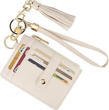 Small Wallet for Women RFID Card Holder,Wristlet Keychain with Wallet,key chain wallet women Wris... | Amazon (US)