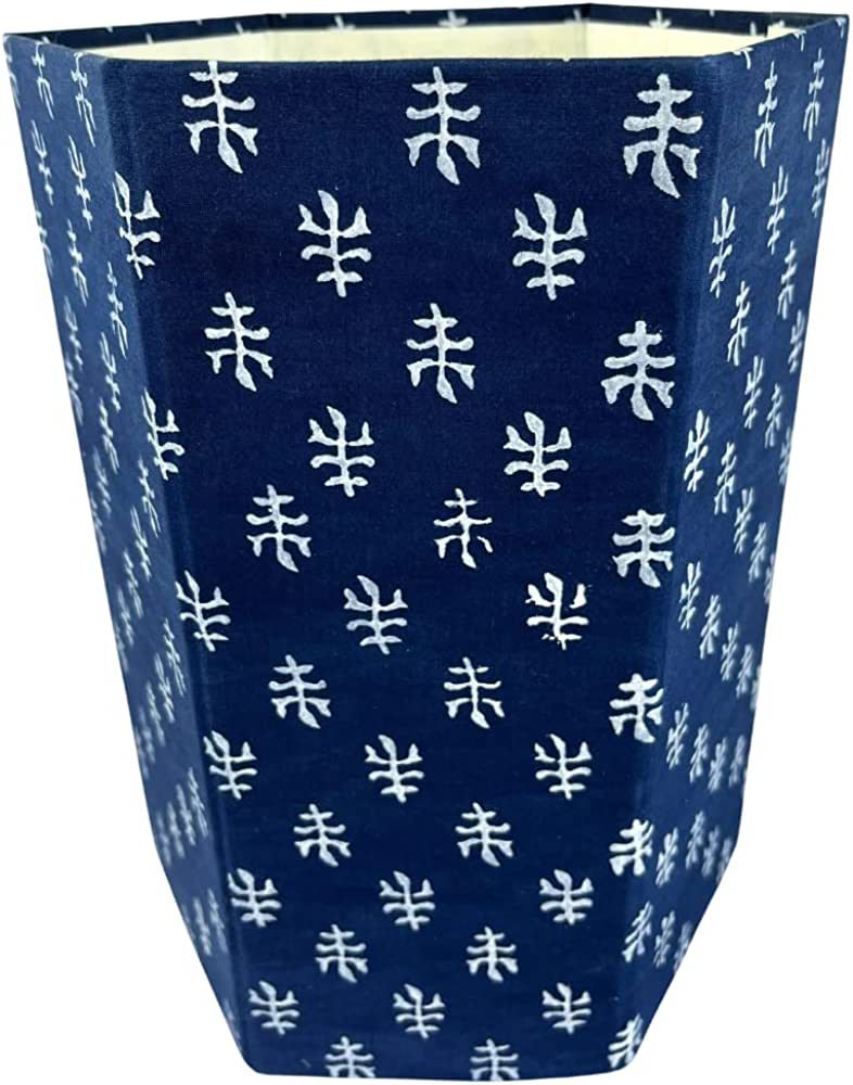 Waste Basket | Decorative Small Waste Basket | Cute Bedroom Trash Can | Office Trash Can (Navy) | Amazon (US)