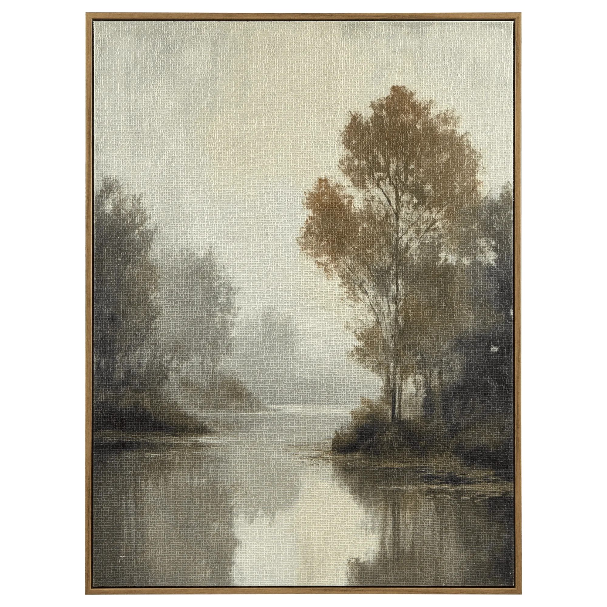 Bouclair Dark Green Partial Embellished River Landscape Framed Art | Walmart (CA)