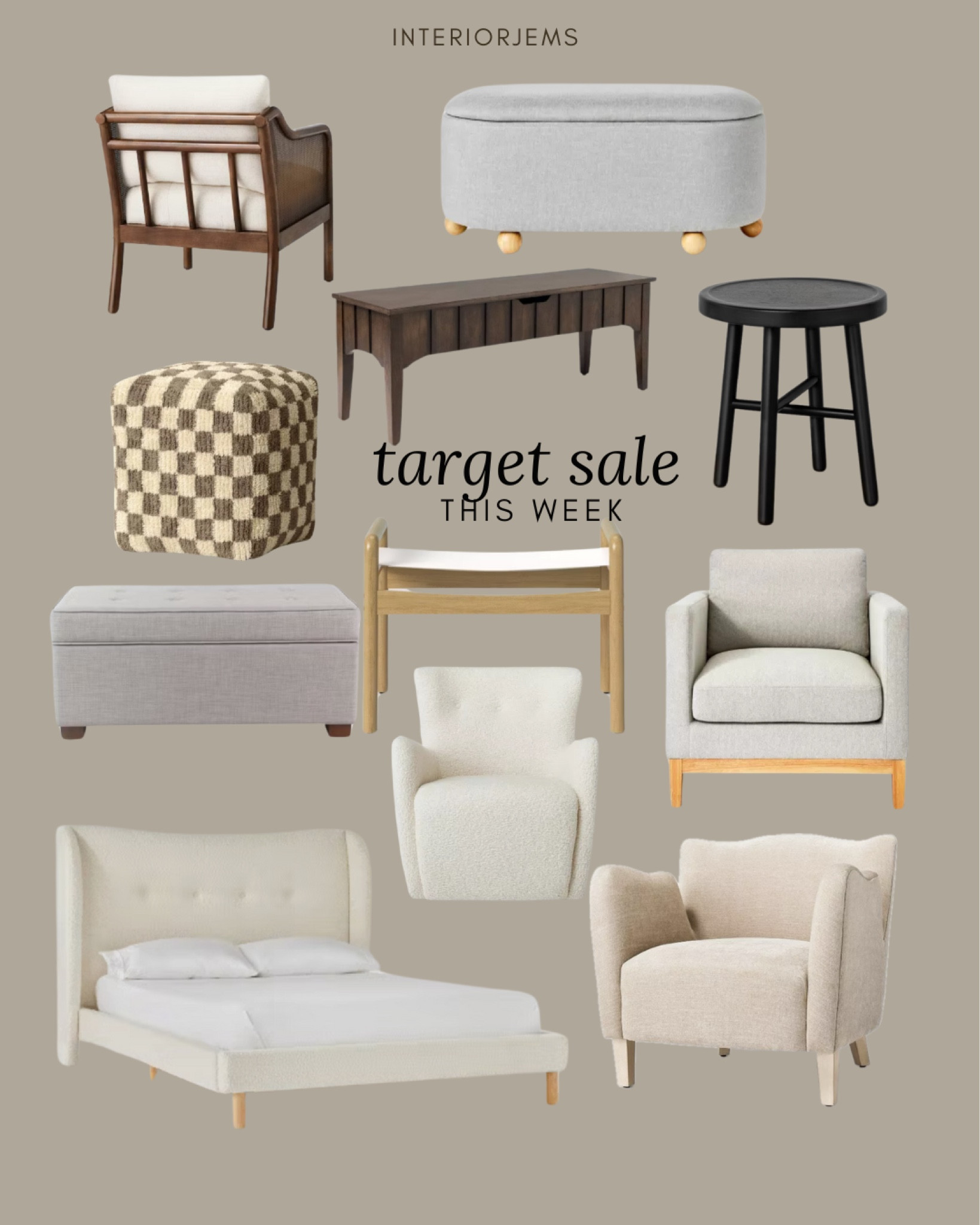 Target on sale this week furniture on sale, ottoman, Studio, McGee upholstered bed, accent chair, bedroom, chair, living room, chair, wingback, chair, stool, checkered, ottoman, affordable living room, furniture

#LTKHome #LTKStyleTip #LTKSaleAlert