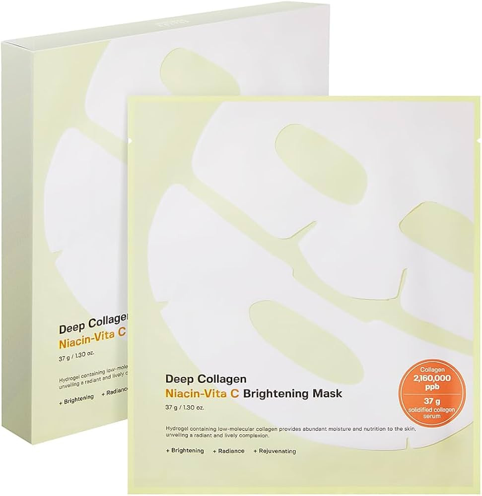 Deep Collagen Niacin-Vita C Brightening Overnight Mask 37gx4ea | The real collagen 2,160,000ppb |... | Amazon (US)