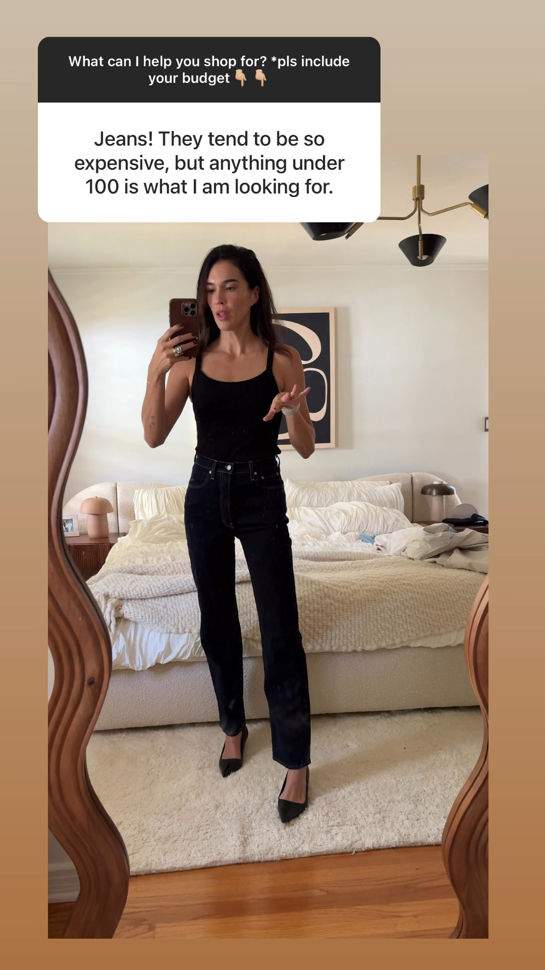 these jeans are so sleek and elevated for fall. Going to be wearing them all the time- love the straight leg. They’re a really dark denim blue, would be cool with a denim top for a full denim look. Im 5’10 wearing a size 27, which fit true to size. Heels sized down a full size and the tank I’m wearing a small

#LTKVideo #LTKStyleTip #LTKFindsUnder100