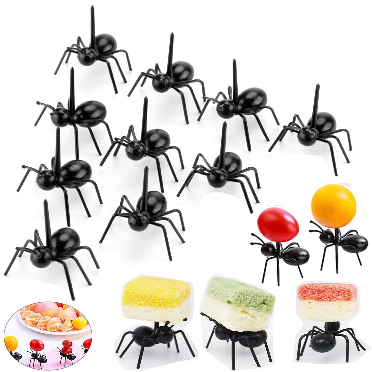 Ant Toothpicks Fruit Dessert Fork (24Pcs) – OOTSR Reusable Ant Food Pick Animal Appetizer Forks... | Amazon (US)