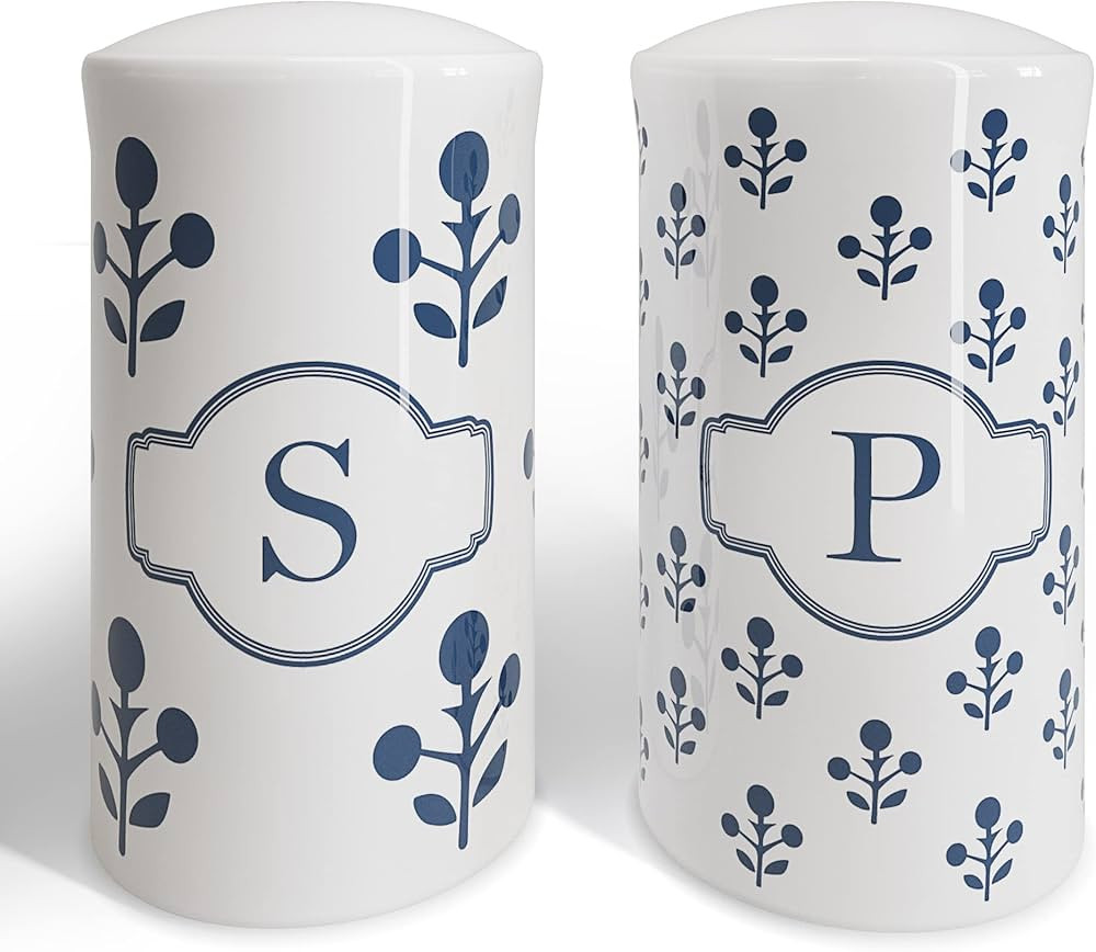 Barnyard Designs Farmhouse Salt and Pepper Shakers Set, Ceramic Salt and Pepper Shakers Unique, V... | Amazon (US)