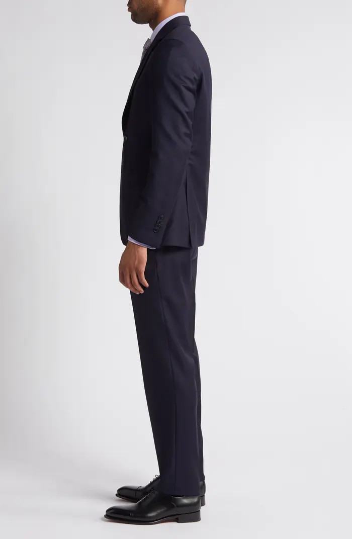 Peter Millar Flynn Classic Fit Navy Mélange Wool Suit | Nordstrom | Nordstrom