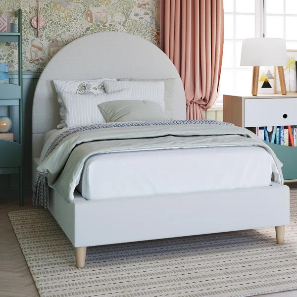 Arvin Upholstered Cream Boucle Bed Frame | Wayfair North America