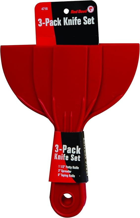 Red Devil 4718 3-Piece Plastic Knife Set, 1-Pack | Amazon (US)
