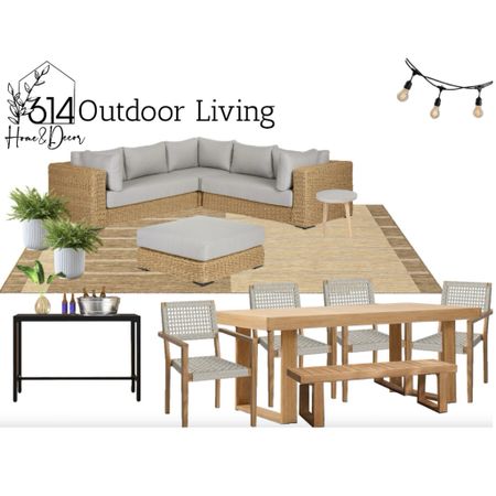 Love the textures and look of this outdoor living design! 

Unable to link exact sectional but linked similar!

#LTKHome #LTKSaleAlert #LTKSeasonal