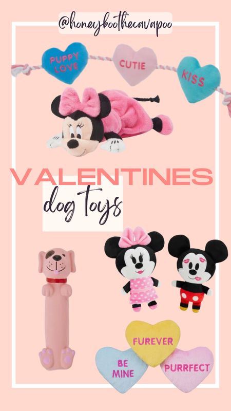 Cute pet toys 
Aesthetic dog toys 
Puppy toys 
Valentine
Love
Hearts 
Mickey 
Minnie 
Disney
Dog must haves 
Pet favorite 

#chewy
#pets #petfinds 

#LTKSeasonal #LTKsalealert #LTKGiftGuide