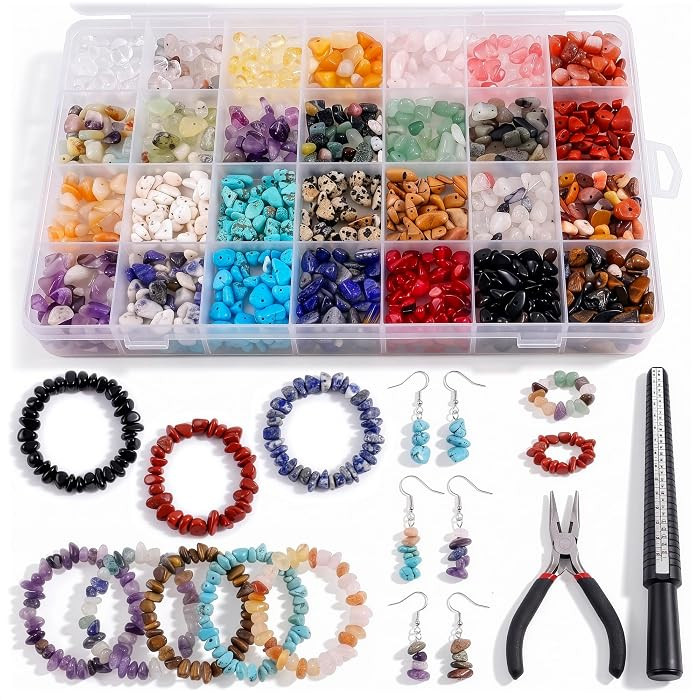 AZZORI Jewelry Making Kit for Adults, Women's Bead Set, 1660 Pcs, 28 Colors | Amazon (US)