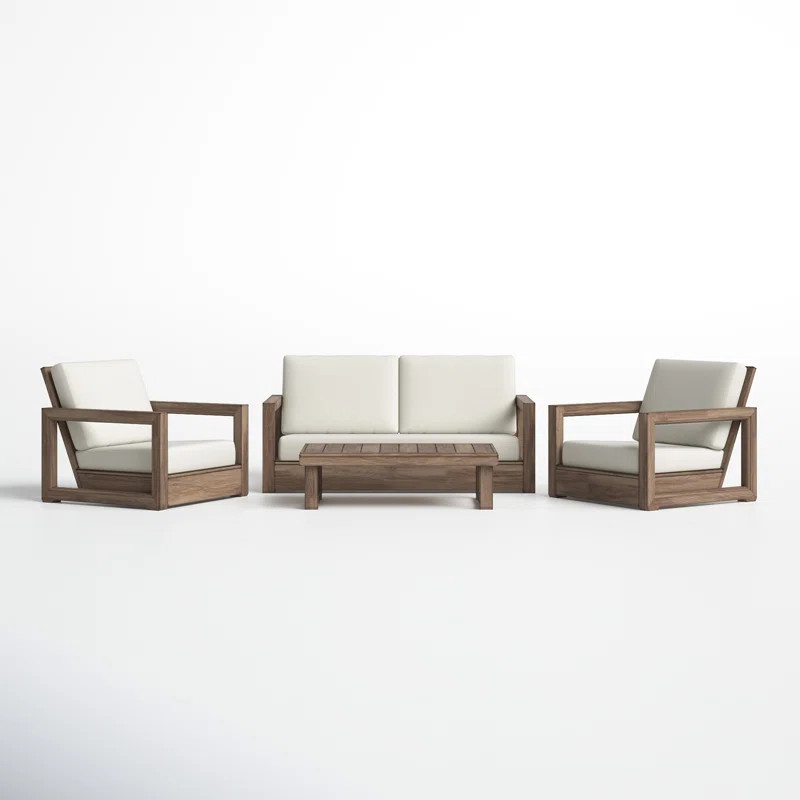 Donnie 4 Piece Sofa Seating Group with Cushions | Wayfair Professional