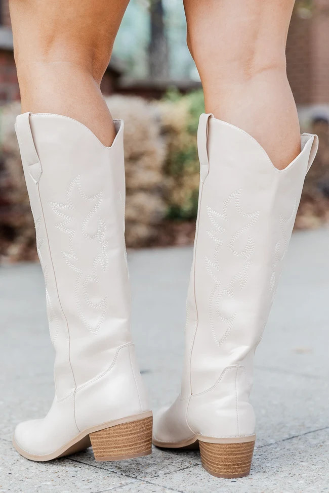 Charlotte Stone Leather Cowboy Boots | Pink Lily