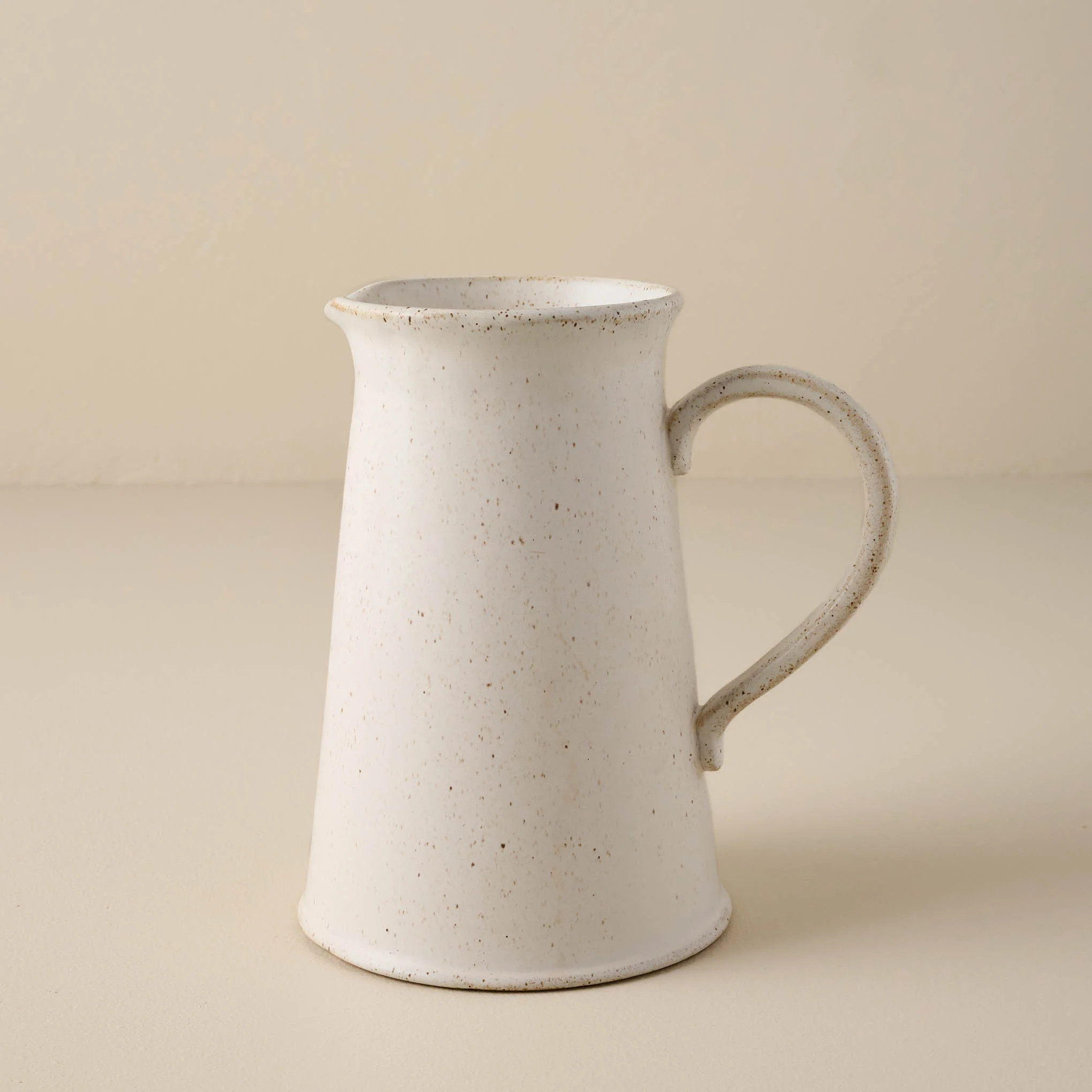 French White Speckle Pitcher | Magnolia