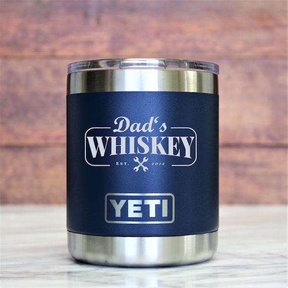 Personalized YETI  or Polar Camel Rambler Lowball Tumbler - Engraved with Dad's Whiskey Label - F... | Etsy (US)