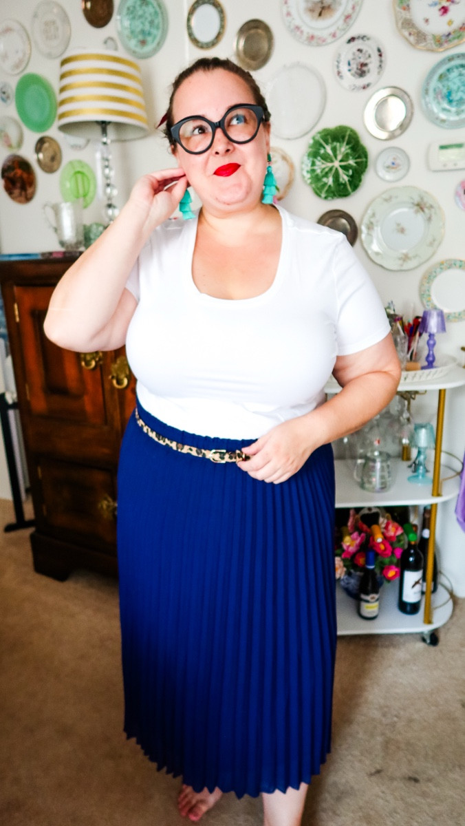 A cute little transitional outfit all from Amazon! Loving this skirt, that I ordered it in a few more colors. The top is so stretchy and soft! That little hint of leopard, yes!! And the earrings! 

#LTKSeasonal #LTKPlusSize #LTKStyleTip