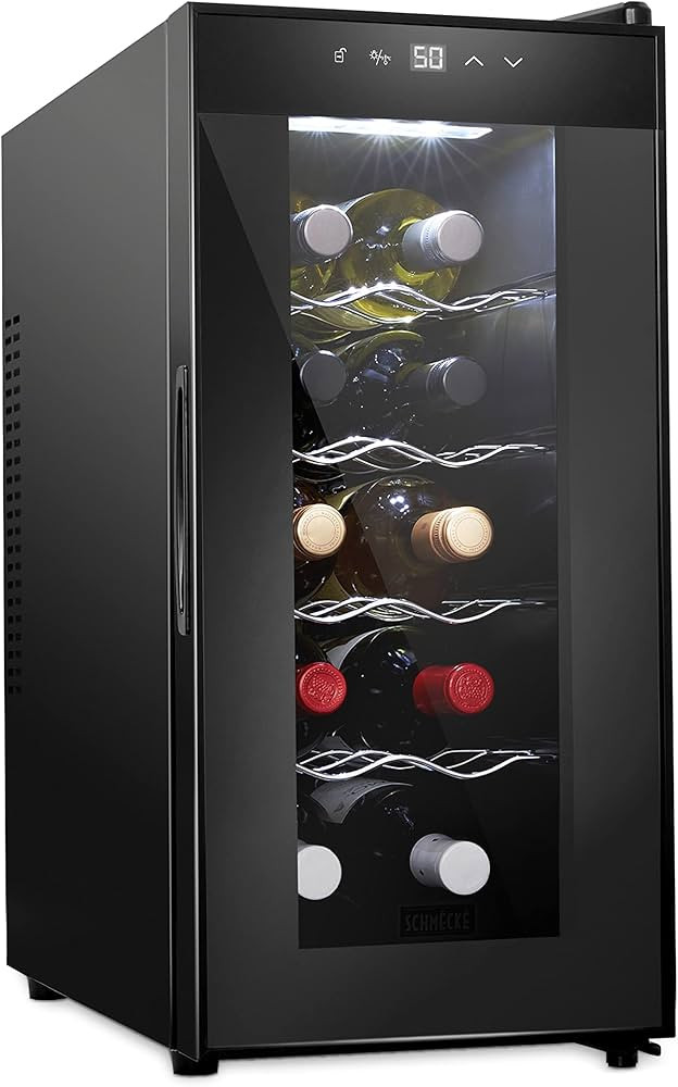 SCHMÉCKÉ 10 Bottle Red And White Wine Thermoelectric Wine Cooler/Chiller Counter Top Wine Cella... | Amazon (US)