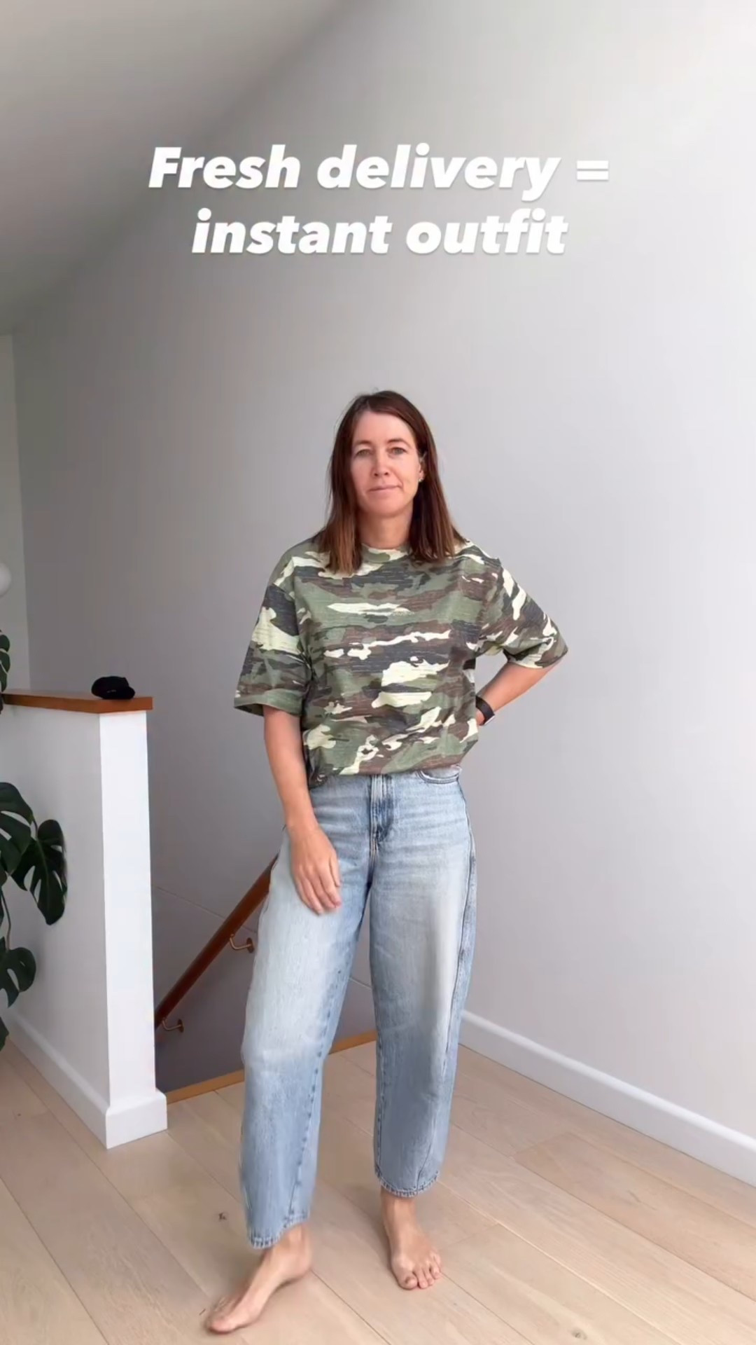 When you buy something new and have to wear it straight away 😆

Couldn’t wait for this linen bomber from @zara to arrive, so of course I had to take it for a spin (and round to my bestie’s house so she could see it too!).

Kept the base my usual weekend casual - barrel jeans, camo tee and sneakers. Sometimes it’s the simplest combos that hit just right 🙌

Do you wear your new pieces straight away too? 👀

✨ Save this for your casual weekend outfit inspo!

OUTFIT DETAILS
Camo t-shirt @acnestudios  have linked a very similar one 
Jeans @zara 
Bomber @zara
Sneakers @primury 

See stories later for links 🔗

#zarabomberjacket #bomberjacket #zara #dailyoutfitinspo #weekendvibes
