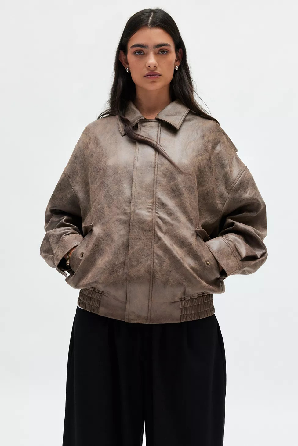 Lioness Kenny Faux Leather Bomber Jacket | Urban Outfitters (US and RoW)