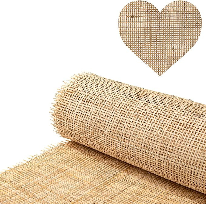 MINHKUST 16" Width Natural Square Rattan Cane Webbing Roll 4 Feet Length for Caning Projects | Pr... | Amazon (US)