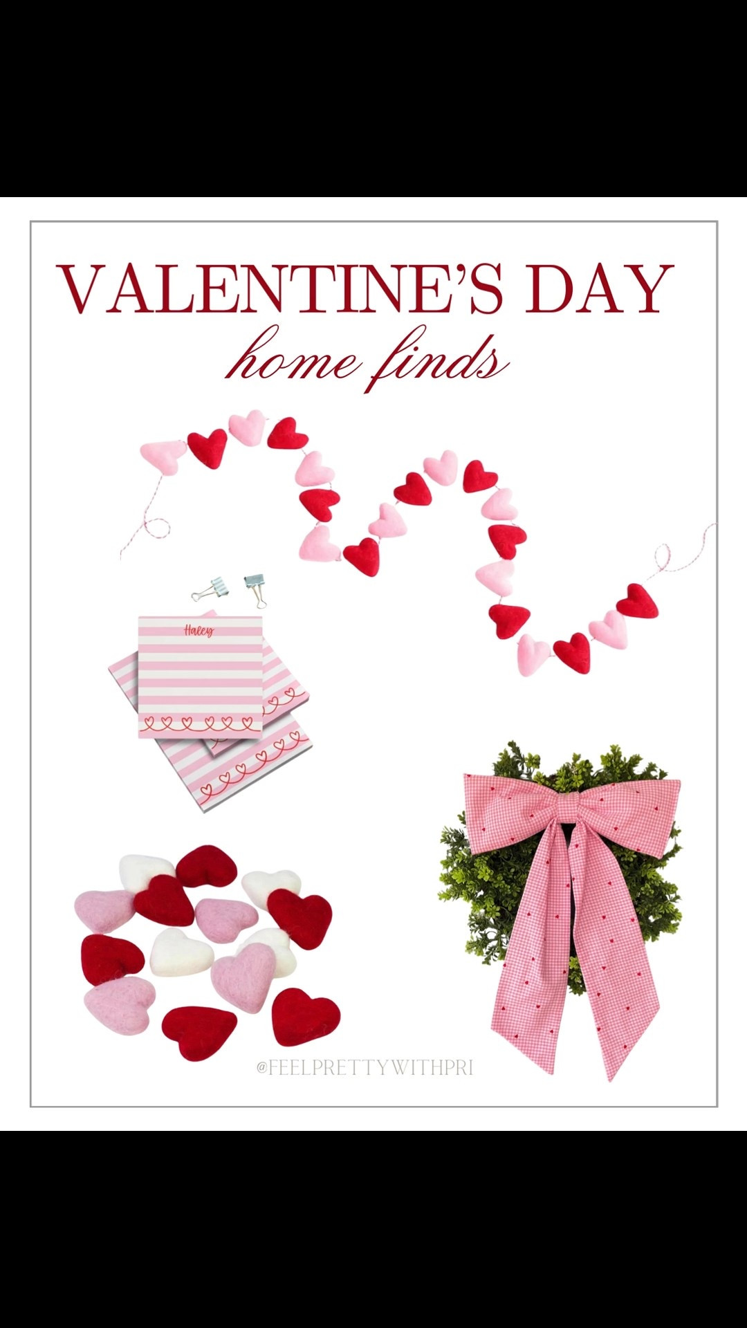Valentine’s Day decor ideas and gift ideas, pink and red hearts, stationery, home decorating 

#LTKHome #LTKValentine