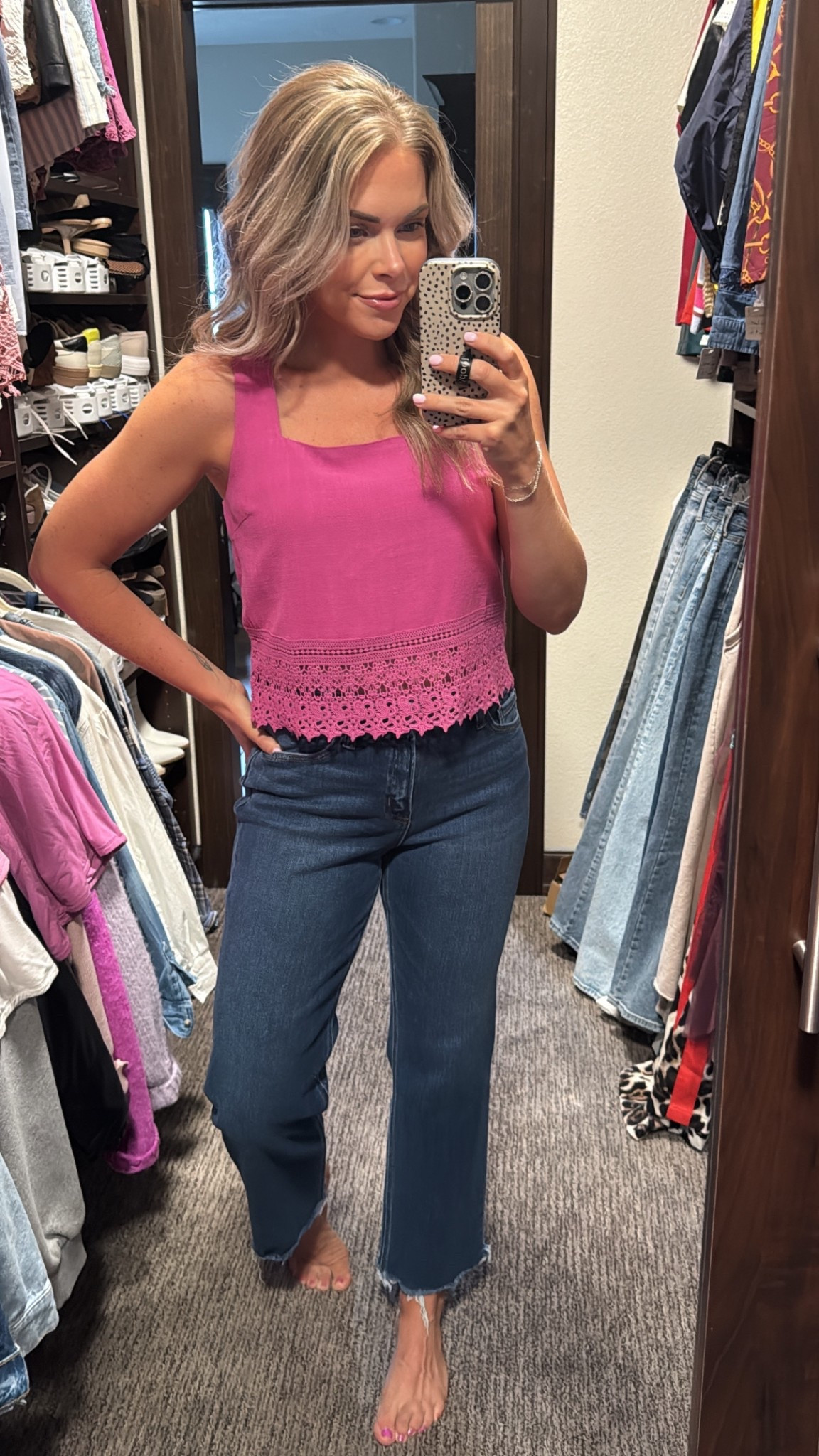 Small top, also in black. 27 jeans, go down  

#LTKSeasonal #LTKStyleTip #LTKFindsUnder50