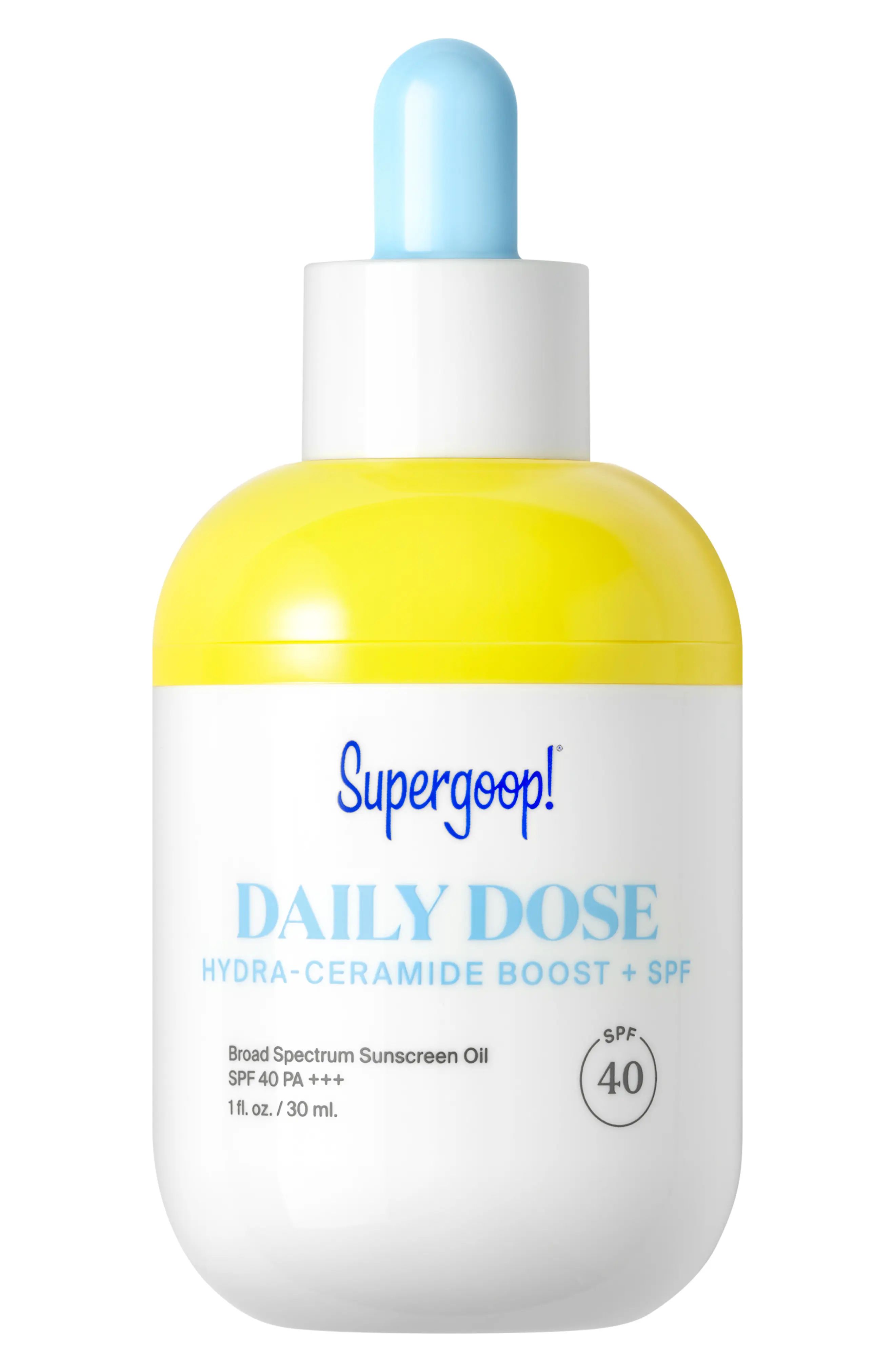 Supergoop!(R) Supergoop! Daily Dose Hydra-Ceramide Booster SPF 40 Sunscreen Face Oil at Nordstrom | Nordstrom