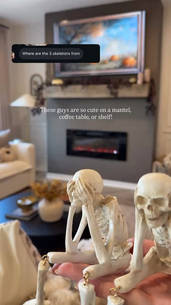 skeleton fireplace halloween decor 

 #LTKSeasonal #LTKHome