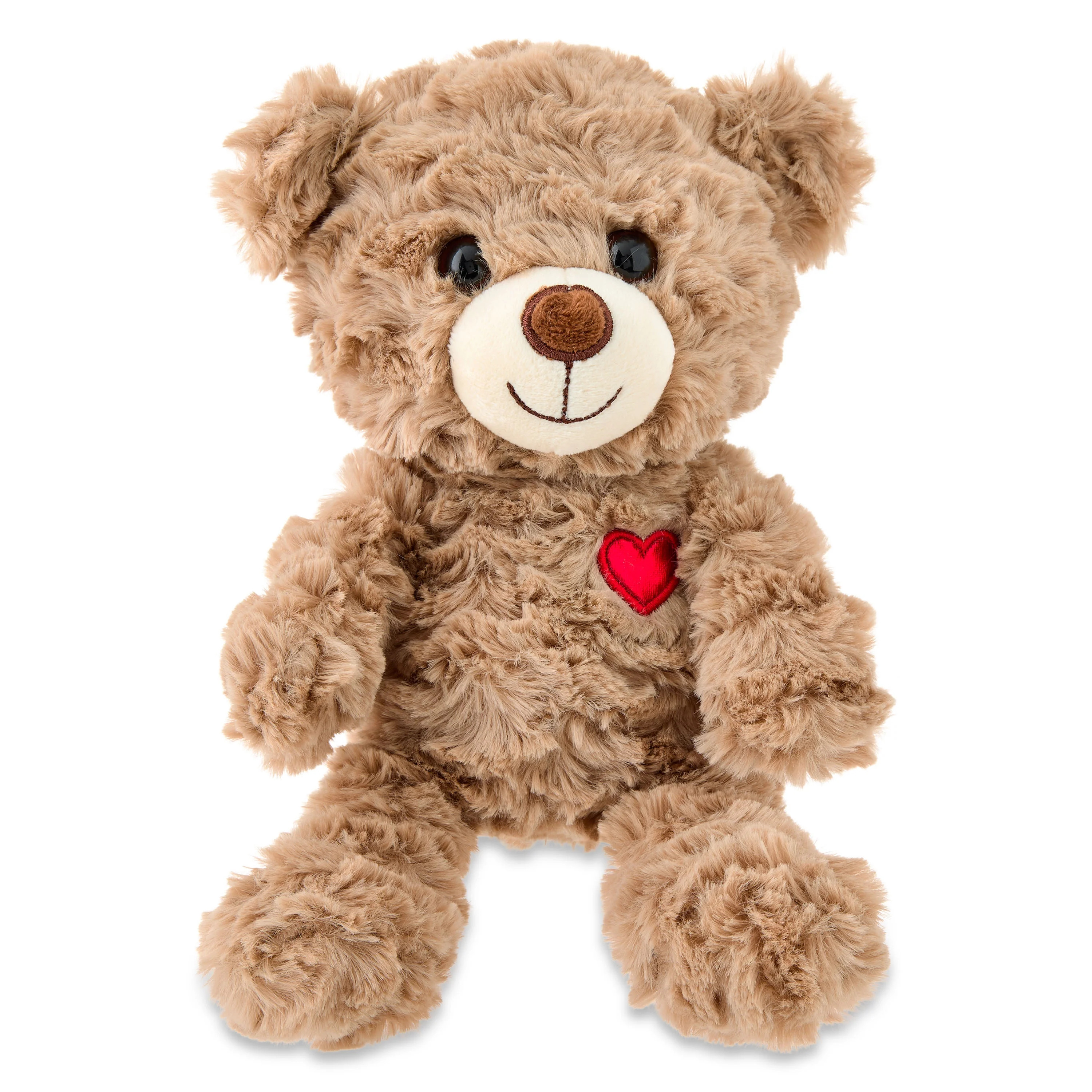 Small Bear Plush, Brown, 7", Valentine's Day by Way To Celebrate | Walmart (US)