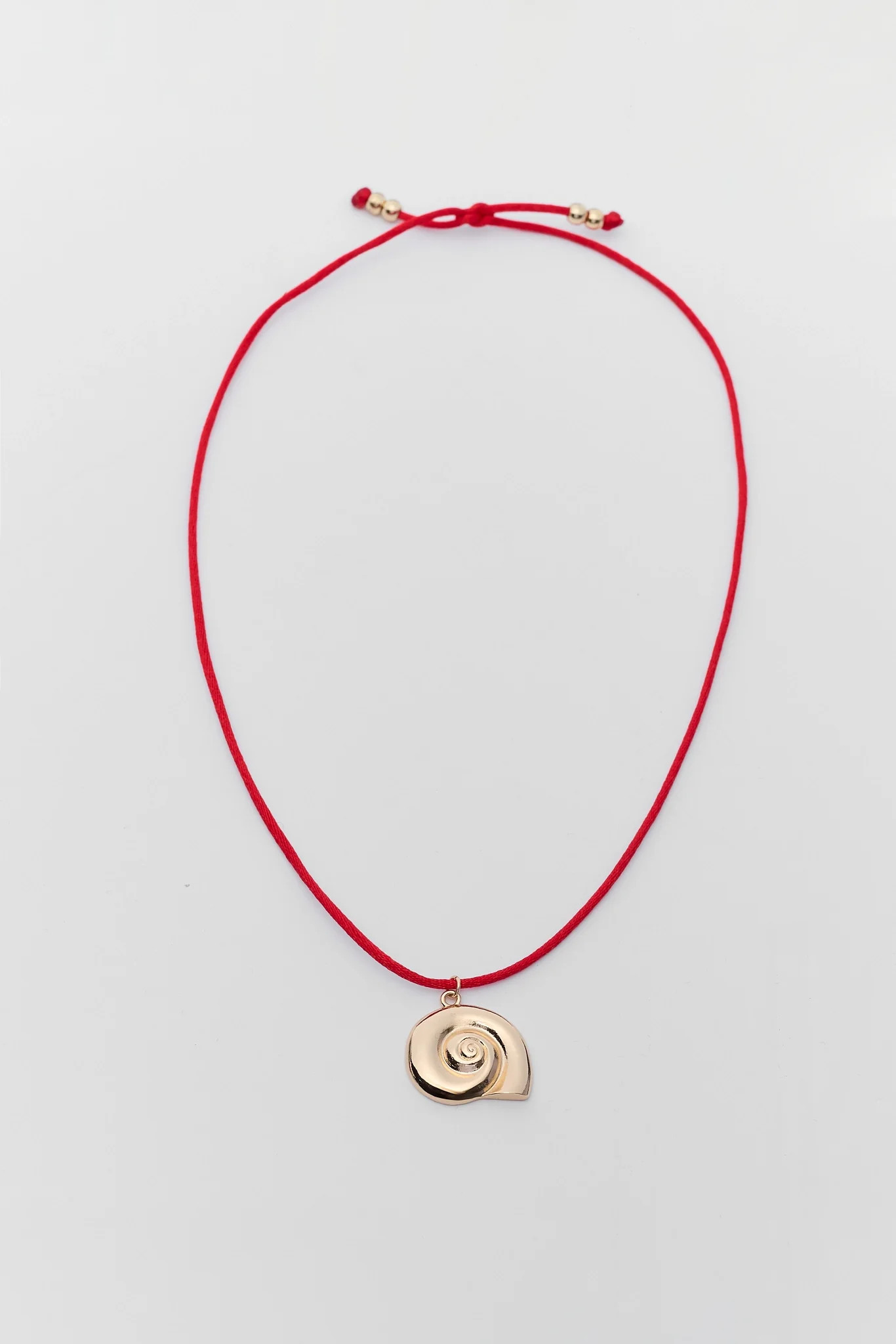 Red Cord Shell Charm Necklace | Avara
