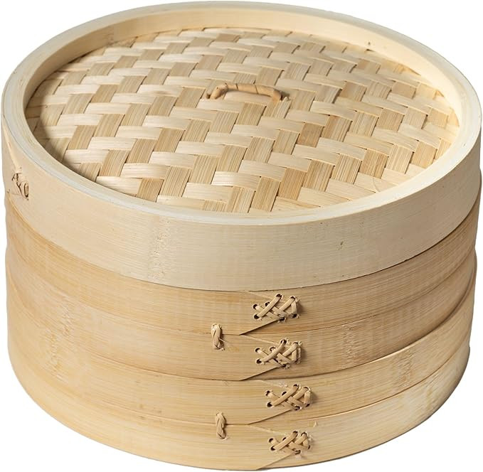 Joyce Chen 2-Tier Bamboo Steamer Baskets, 10-Inch | Amazon (US)