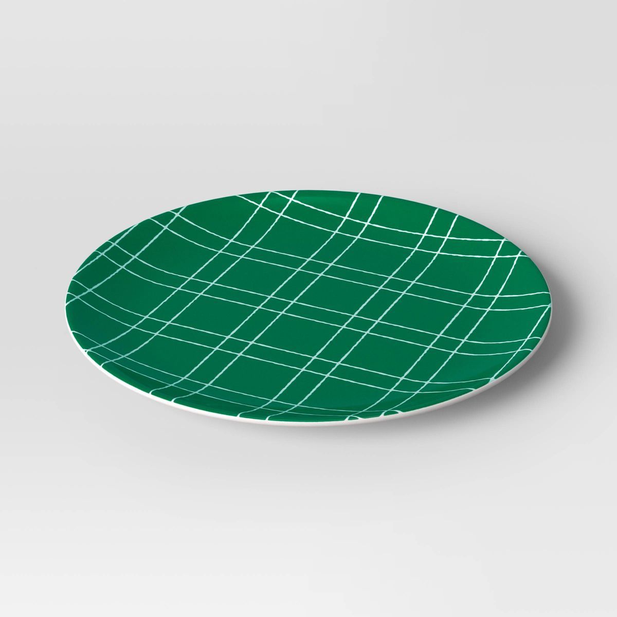 7.88" Holiday Melamine Plaid Salad Plate Green - Wondershop™ | Target