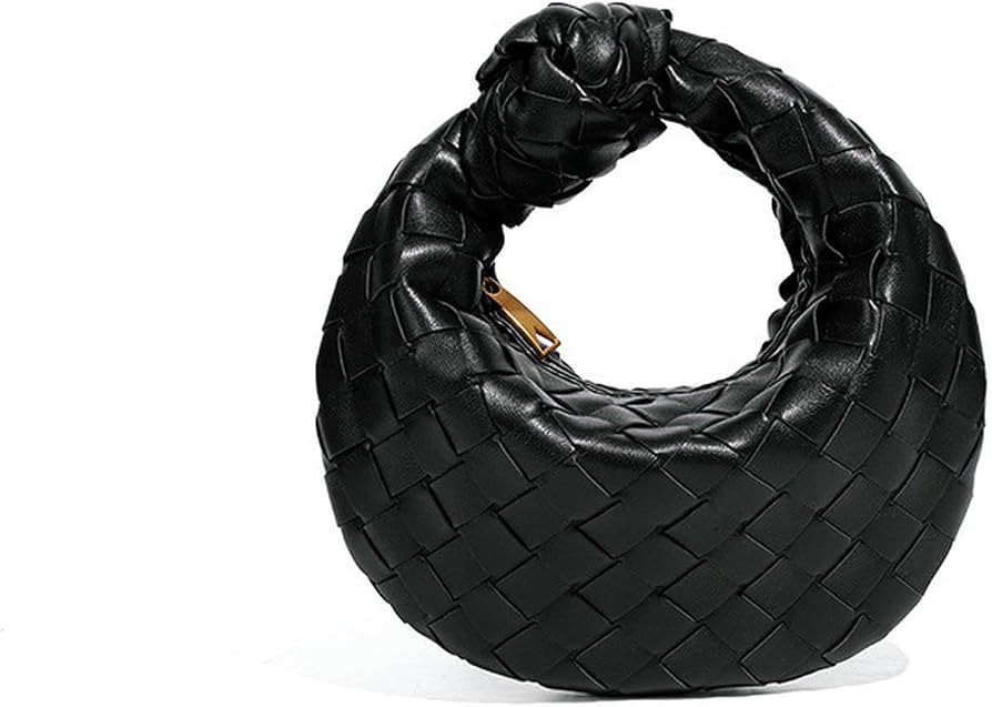 Women's Bags Bag Mini Handbag Woven Croissant Knotted Dumpling Convenient Lipstick Bag-Black | Amazon (DE)