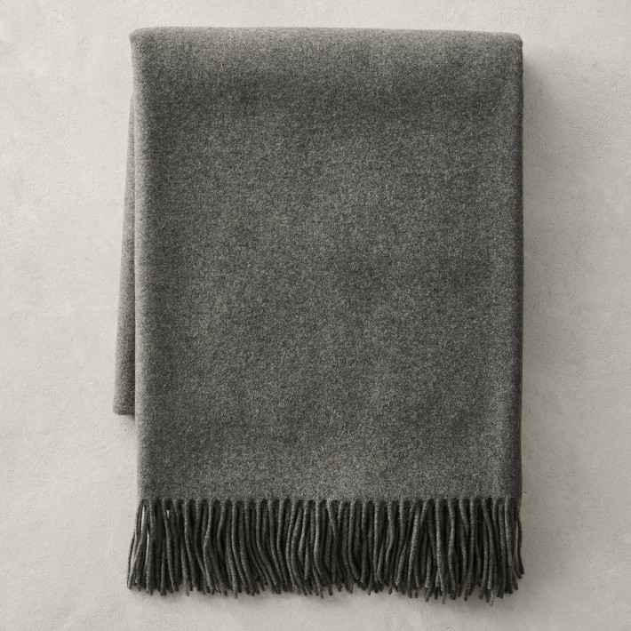 European Solid Cashmere Throw | Williams-Sonoma