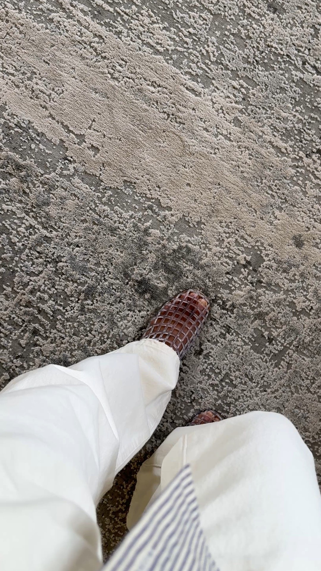 Off- white jeans outfit idea. Modern classic styling with looser fits and jelly flats for a casual vibe. 
- I prefer off- white colors like this ecru for a less formal feel than stark white. 
- Exact jeans are my favorite 100% cotton denim material. Sizing runs big, but I like the relaxed fits for more casual outfits. 
- Striped button down Spring staple piece to dress up or down. Exact top runs small. 
- Jelly flats are nostalgic, but feel fresh in this designer inspired style. True to size or size up if in doubt. I aired them out in the garage a couple of days to get rid of the plastic smell  
- Straw tote bag is a classic warmer weather choice. 


#LTKFindsUnder100 #LTKFindsUnder50 #LTKOver40