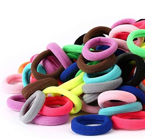 100PCS Baby Hair Ties, Cotton Toddler Hair Ties for Girls and Kids, Seamless Hair Bands, Elastic ... | Amazon (US)