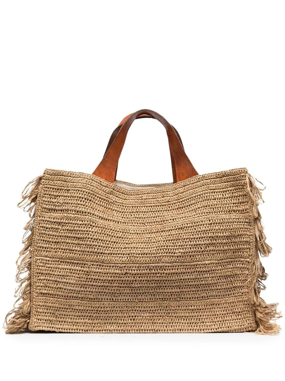 IBELIV Onja woven fringed tote bag - Neutrals | Farfetch Global