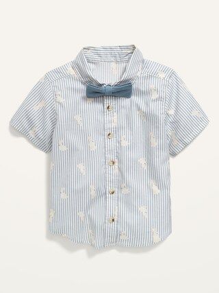 Short-Sleeve Printed Shirt & Bow-Tie Set for Toddler Boys | Old Navy (US)
