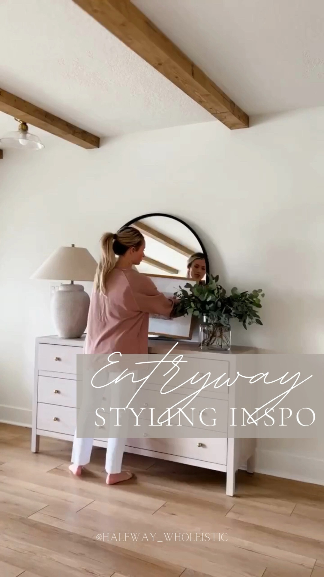 Two different ways to style this Joss and Main dresser in our entryway -  oversized art or a mirror!

#homedecor #livingroom #bedroom #homedesign  #furniture 

#LTKhome #LTKFind #LTKstyletip