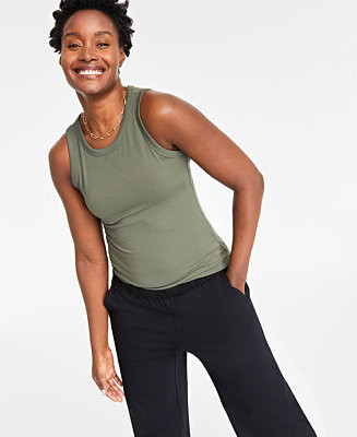 On 34th Women's Ribbed High-Neck Tank Top, XXS-4X, Created for Macy's - Macy's | Macy's