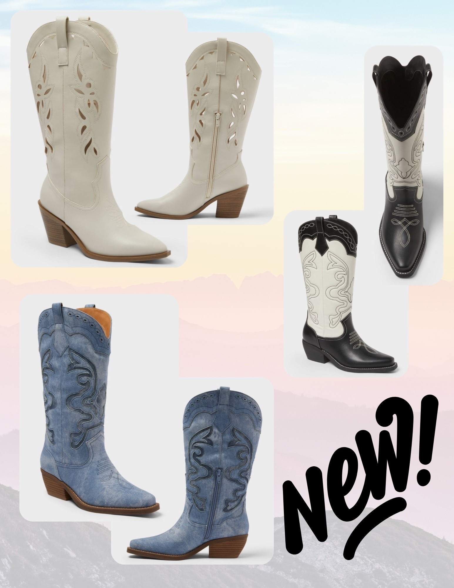 🔥TRENDING🔥 How cute are these new western boots⁉️ Love the unique details in each set 😭 Plus, they’re super affordable! 🤩🙌🏼 😍

#LTKootd #LTKSpringSale #LTKSaleAlert